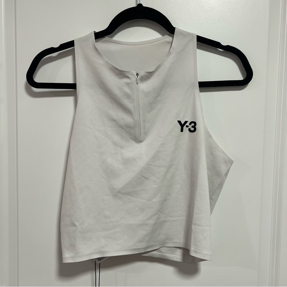 Y-3 Adidas ClimaCool Tennis Cropped Tank Top Orbit Grey Size L NWT